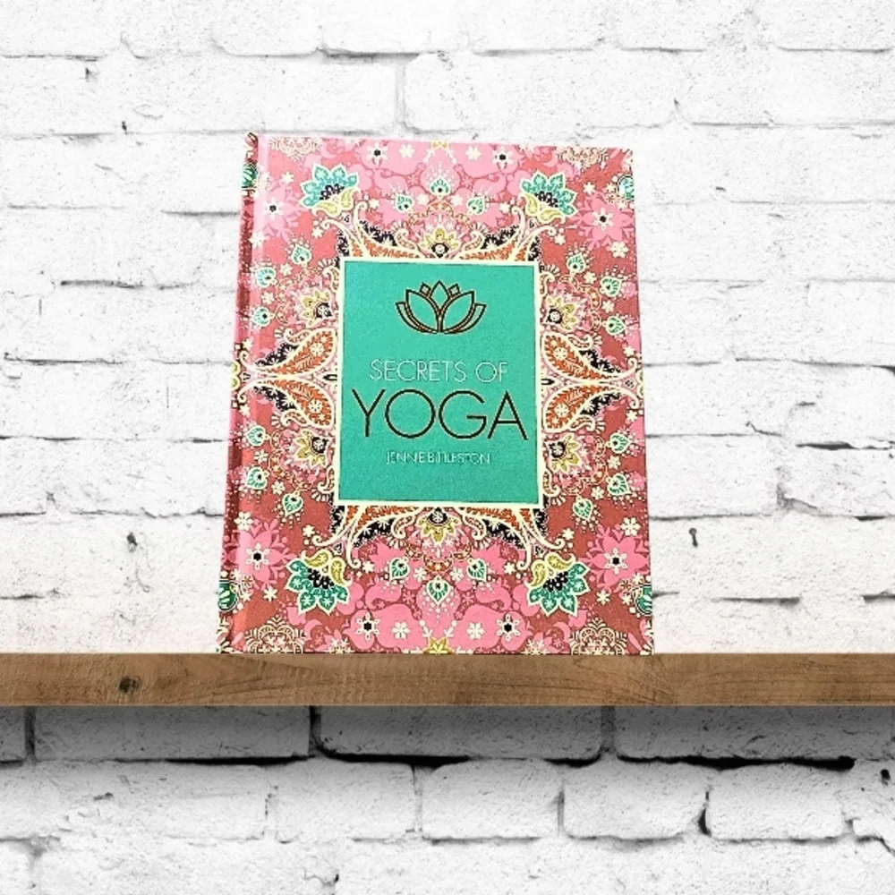 Secrets of Yoga Hardback Book with Pink and Green Cover Buddhism Workout Healthy - Picture 1 of 2